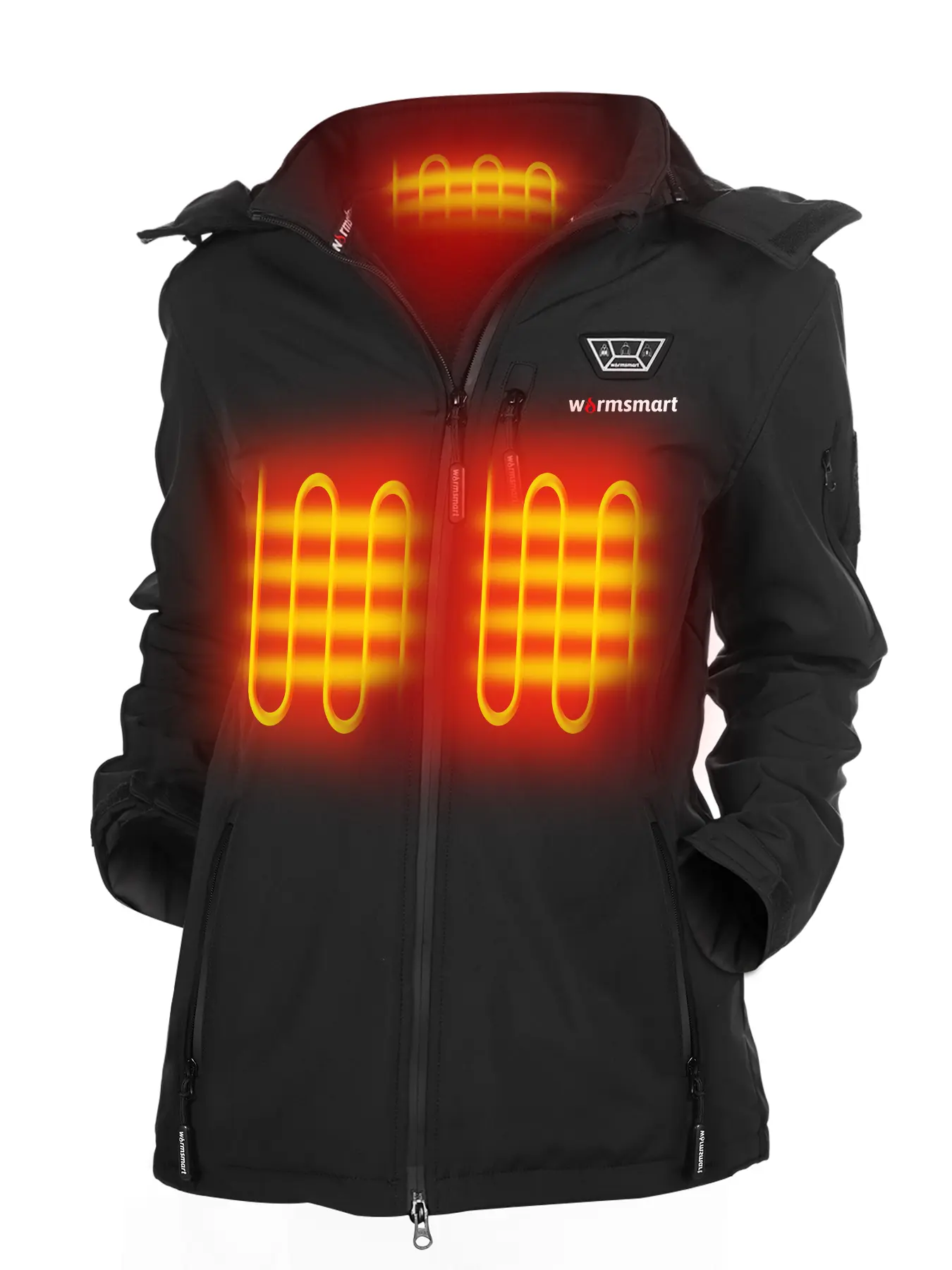 Heated jackets for Women with 14400mAh Battery Pack, Heated Coats with Detachable Hood Windproof