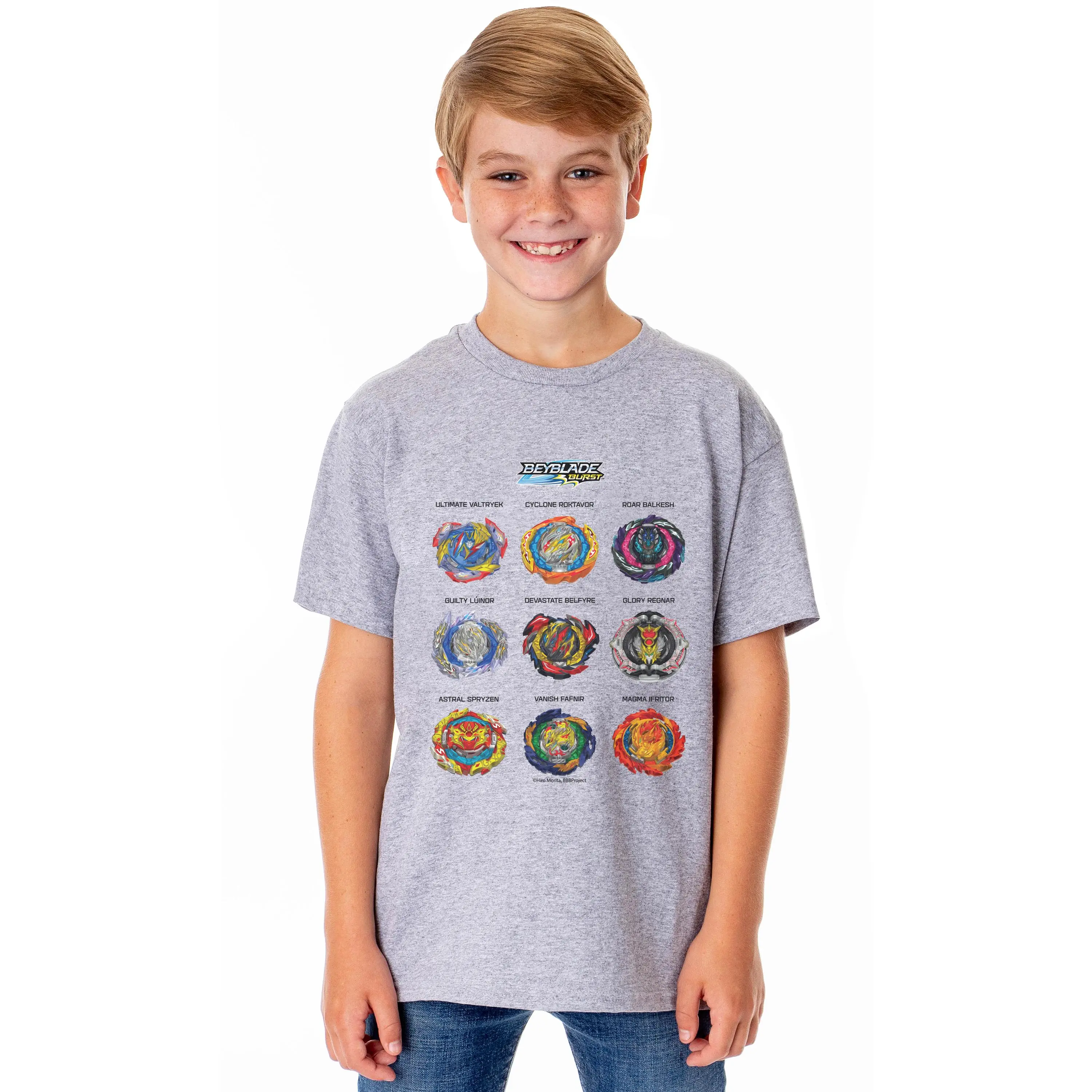 Beyblade Burst TV Show Series Unisex Childs Battle Beyblades Crewneck T-Shirt For Kids