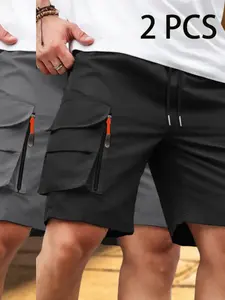 Men's Shorts with Side Pockets, Elastic Waistband with Drawstring, Casual Loose-Fit, Ideal for Outdoor Activities, Summer Fashion Gift, Athleisure Street Shorts