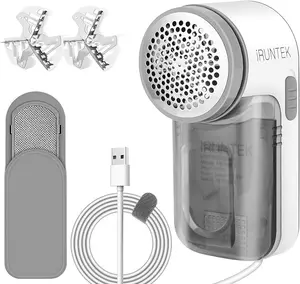 [iRuntek]+[Fabric Lint Remover Wired Use, USB Powered Shaver and Lint Brush 2 in 1, Sweater Defuzzer Remove Fuzz, Lint Balls, Pills, Bobbles from Clothes, Furniture, Carpet, Couch]