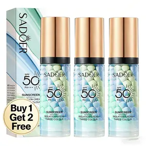 【Buy 1 Get 2 Free】3-in-1 Color Correcting Face Primer & Serum – Tone-Up Concealer, Moisturizing Oil-Control Makeup Base, Invisible Pore Face Concealer, Foundation Prep for Smooth Even Skin （Summervibes）