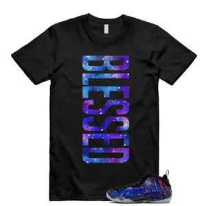 Galaxy Foamposite One 2025 Obsidian Black Anthracite T Shirt Match VERTBLS, Foamposite One Galaxy Outfit, Graphic Tees, Womenswear Top T-Shirt