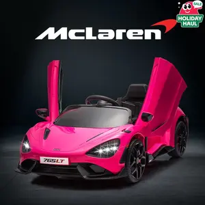 Valentine's Day Gifts-2026 Kids Ride On Car Licensed McLaren765LT, 12V Battery Powered Electric Vehicle, w/Parent Remote Control, LED Lights, MP3 Player, Smooth Start, 3 Speeds Driving Entertainment Experience Fun Safety