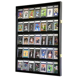 35 Graded Sport/Collectible Trading Card Display Case Cabinet