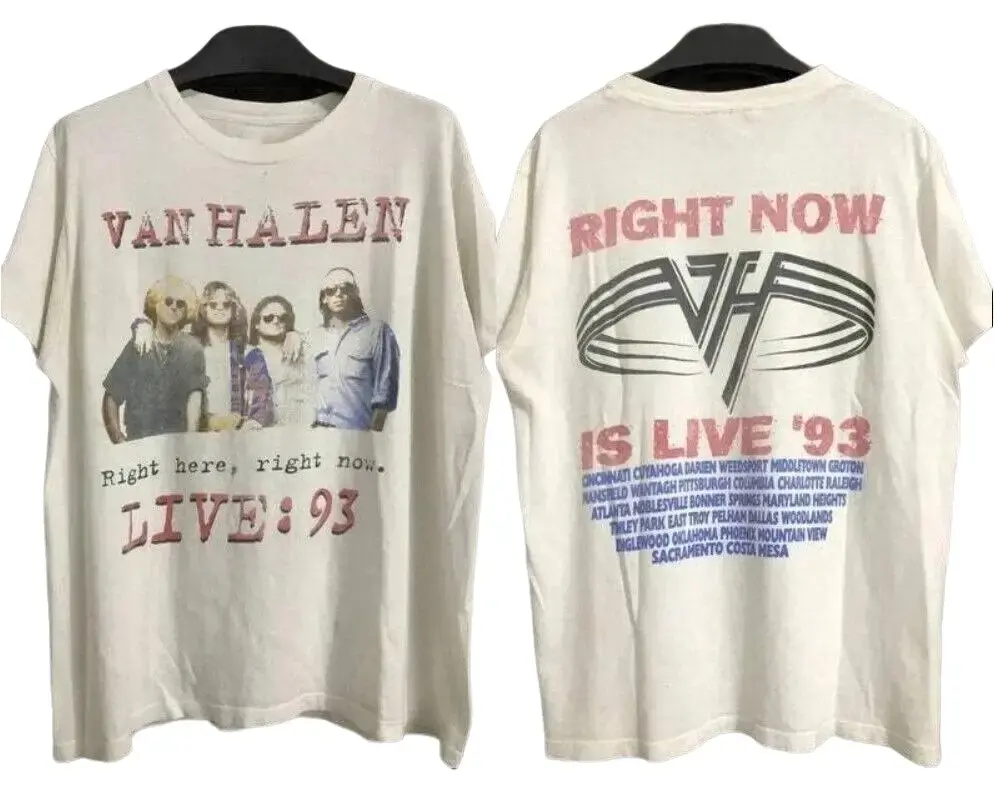 Van Halen Tour 1993 Music 2 Side T-shirt Unisex Gift For All Fan reprint S-5XL