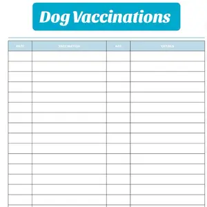 Your First Puppy - Organize Dog Vaccinations, Tracking, and Details with Lists and Charts for Easy Management