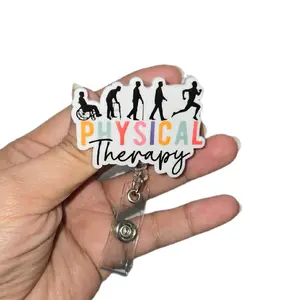 Alligator clip badge reels with interchangeable acrylics. badge holder