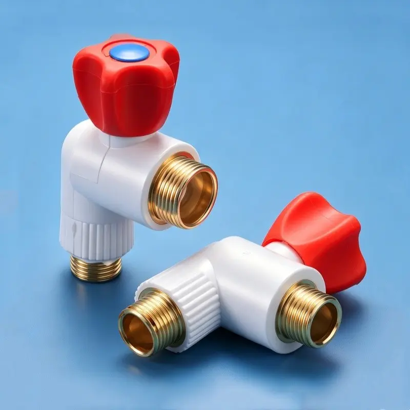 2pcs G1/2" High Flow Angle Stop Valve, Thickened Brass Core Shut-Off Valve, Anti-Explosion Hot and Cold Water Control Valve Parts for Home Bathroom Toilet Kitchen