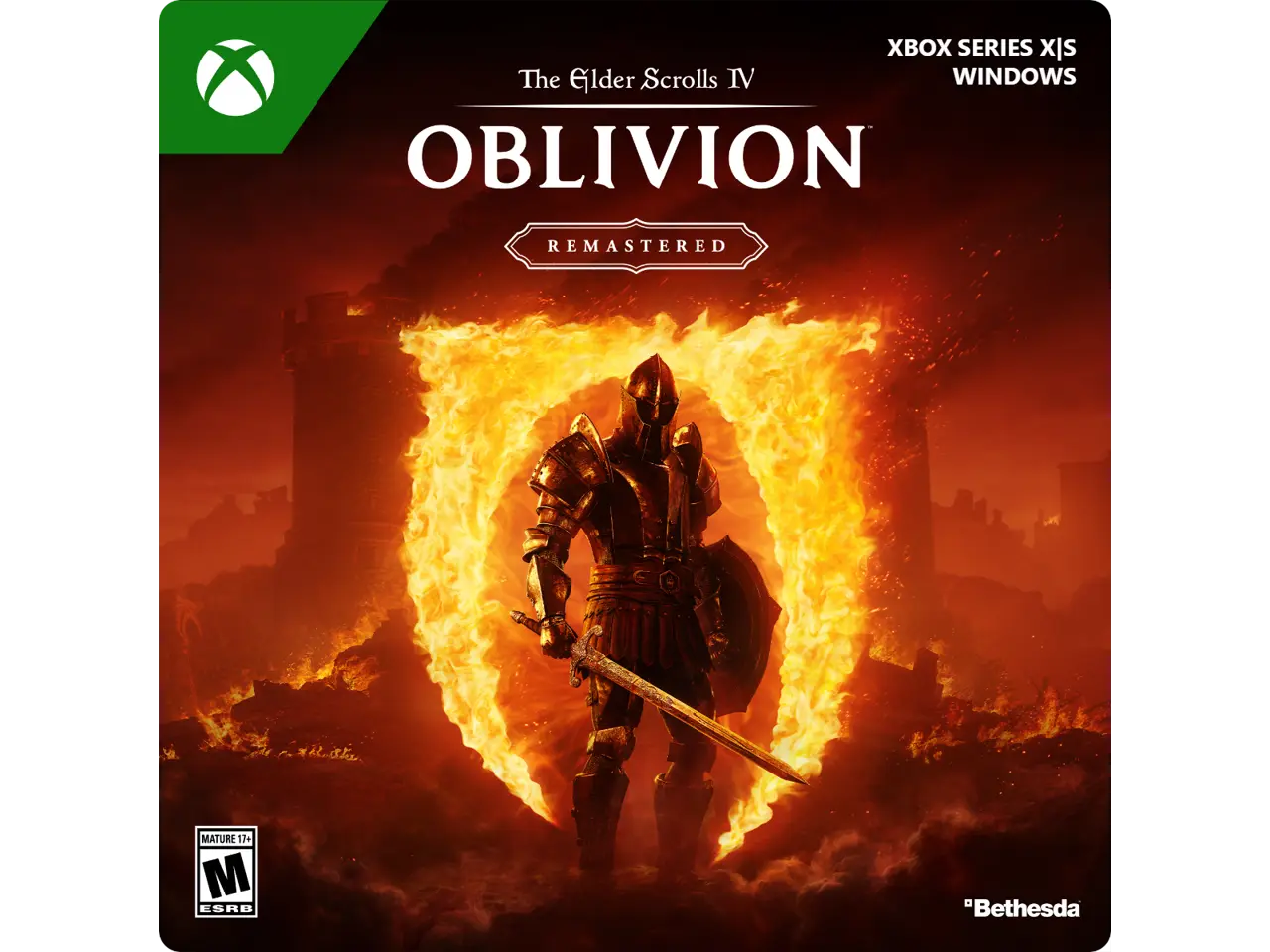 The Elder Scrolls IV: Oblivion Remastered Digital Game Code - Bethesda, Permanent, Mature Rating, Xbox Series X/S, Windows Playable