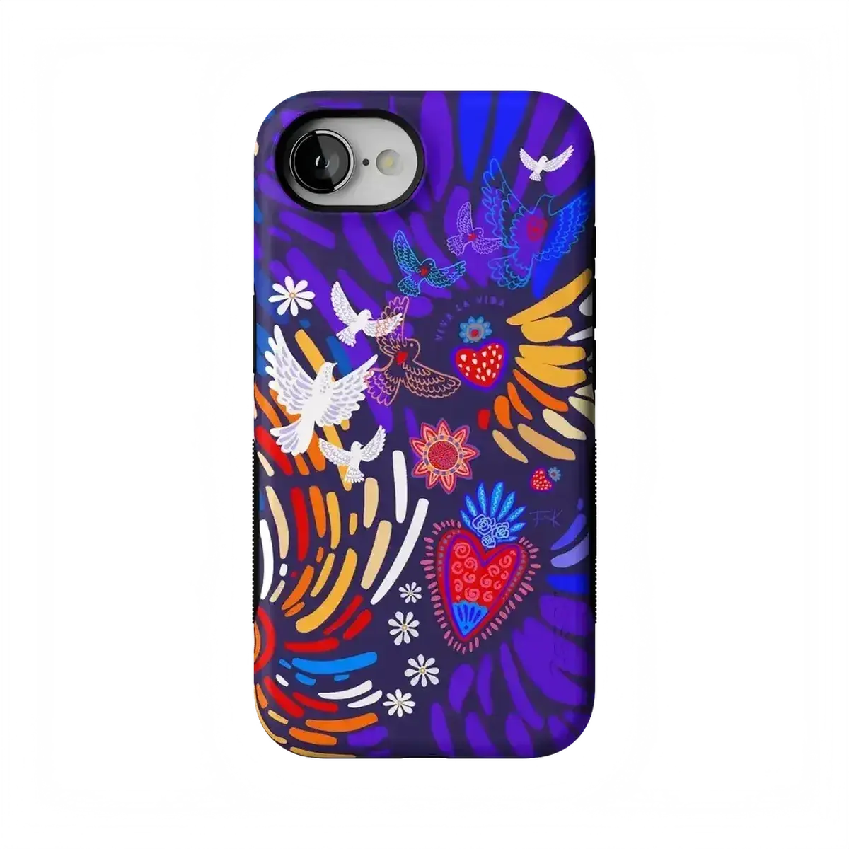 Casely iPhone 17e Case | Viva La Vida | Frida Kahlo Collage | Bold Protective Design | Compatible with MagSafe