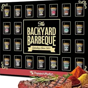 The Backyard Barbeque Spice - 22 Spice Grilling & Cooking Seasoning Collection, Global BBQ Rubs & Blends, 1 oz Jars Gift Box