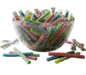 Sour Punch Twists Wrapped | Sour Candy Twists, Bulk Candy - 4 Assorted Flavors, Blue Raspberry, Cherry, Strawberry & Green Apple