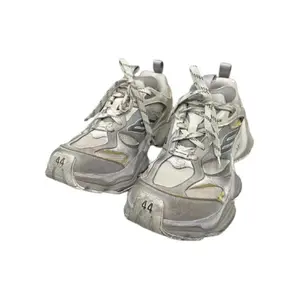 Balenciaga Paris Round-Toe Lace-Up Low-Top Casual Sneakers for Men in Silver Gray Trending Shoes, House White Official Shoes to Get / Maison Mihara Verifiable, with credentials and supporting global authentication