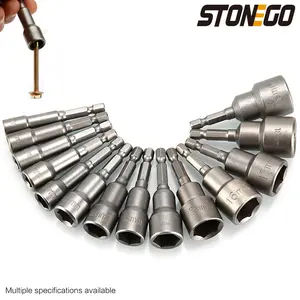 Hex Socket Sleeve Nozzle Nut Driver Set (1 Set), Drill Bit Adapted to Socket Bit, Multifunctional Power Tool Accessories for Home & Office, Magnetic Swivel Socket