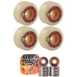 Spitfire Skateboard Wheels 54mm Tablets F4 101A with Bronson Pro G3 Bearings