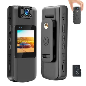 Body Cameras with Audio and Video Recording: 64GB WiFi Body Cam with 180° Rotatable Lens,  1920*1080P Button Bodycam, 5Hrs Recording, Night Vision, Wearable Camera for Security, Delivery, Running, Cycling