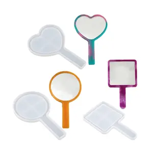 DIY Mirror Silicone Mold – Epoxy Resin Crystal Mirror Making Mold for Handmade Vanity Mirrors