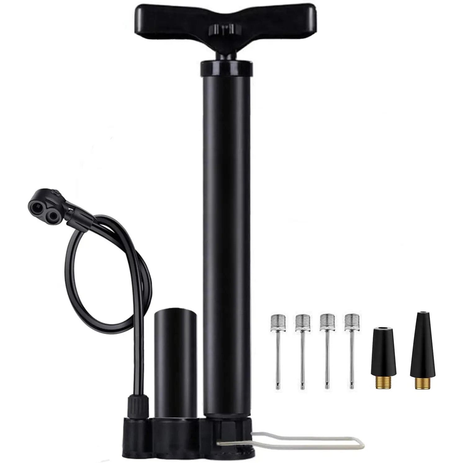 Pump, Air Bicycle Pump Inflator for Presta and Schrader Valve Tire Ball  Portable Pumps 160PSI & 11BAR