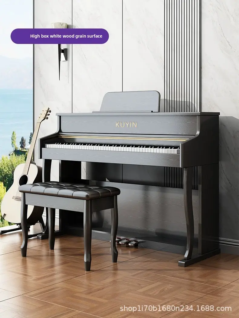 2026 New Model 88-Key Grand Digital Upright Piano - 1 Piece Electronic Piano Keyboard for Beginner Level Home Use, Music Practice & Professional Examination, Digital Upright Pianos