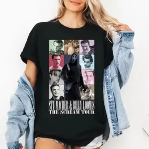 Scream Movie Shirt, Scream Billy & Stu TShirt, Billy Loomis Shirt,Stu Macher Scream Shirt, 90s Scream Ghost Face Shirt,Unisex 100% Cotton Tee