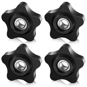 4 Pcs 5/16-18 Female Thread Star Threaded Knobs Thumb Screw Clamping Nuts for T Track Bolts Jigs