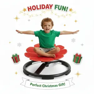 Kids Sensory Swivel Chair Petal Sit and Spin Seat Balance Chair for Toddlers Perfect Christmas Gift Lightweight Portable Indoor Outdoor Fun