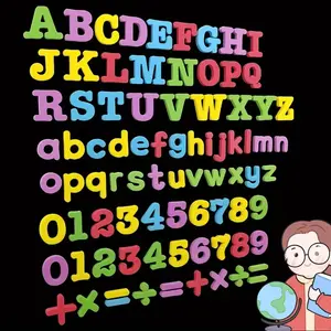 Fun Educational Magnetic Tiles, Letter Number Refrigerator Magnets Learning Toy, Kids Toys, Christmas Halloween Gift for Children, Learning Tool, Learning Materials