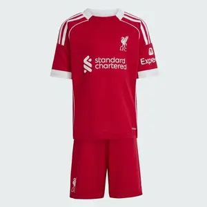 Liverpool 2025/26 Home and Away Full Set Soccer Kit, Premium Fabric Match Style Set M