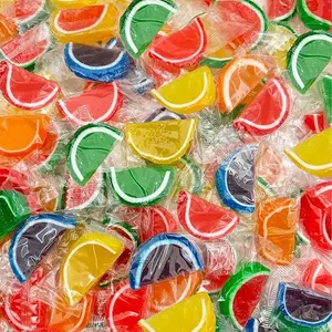 Assorted Fruit Jelly Slices Snack - 24oz (1.5 LB) Old-Fashioned Chewy Sweet Candies Mix, Lemon-Flavored Jelly Snack for Daily Treats