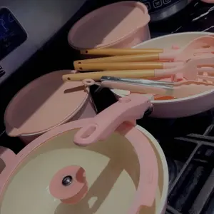 Astercook 21 Pcs Pots and Pans Set Nonstick - Kitchen Cookware Set with Detachable Handle,Dishwasher Oven Safe Aluminum Durability Cooking