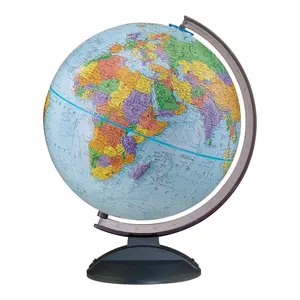 12'' Colorful Rotating Desktop Globe with Stand – Compact Educational Tool & Stylish Tabletop Decor for Study, Classroom, or Gift