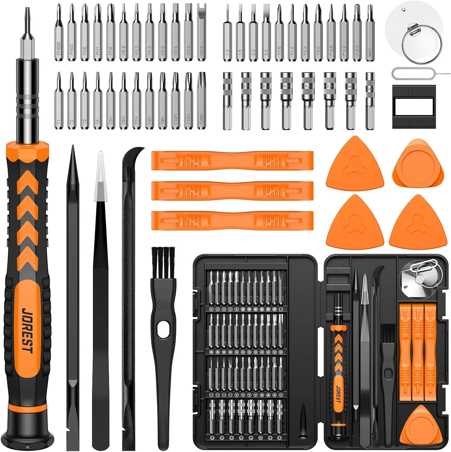 Summerfinds  59Pcs Small Precision Screwdriver Set with Torx T5, T6, T8, Mini Repair Tool Kit for Macbook, Computer, Laptop, iPhone, PS4 PS5, Xbox, Switch, Eyeglasses, Watch, PC, Ring Doorbell, Electronic, Magnet, Multifunctional Screwdriver,summerv