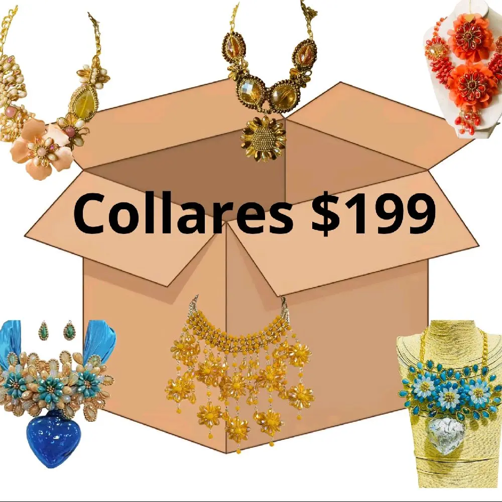 Box of handcrafted necklaces