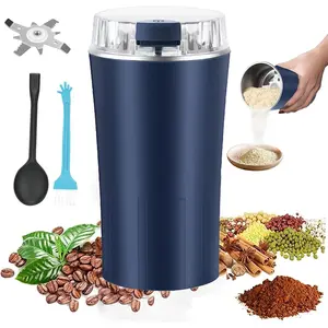 300W Electric Coffee & Spice Grinder, Heavy-Duty Stainless Steel Blades Portable Grinder – One-Touch Operation for Home Barista, Beans & Spices