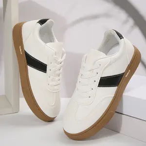 Women's Casual Retro Sports Training Shoes Versatile Color-Block Flat Casual Sports Skateboard Shoes For Students Sneakers