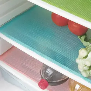 Mixed Color Refrigerator Mat, 4/8/12pcs Washable Fridge Shelf Liner, Cuttable Pad for Kitchen Table Shelf Cabinet