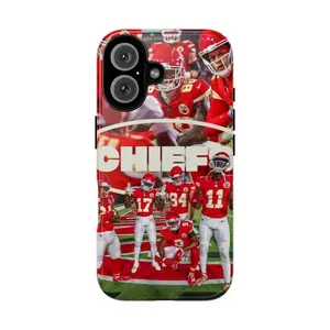 Chiefs Football Tough Cases Drop-resistant Scratch-resistant Phone Case, Unique And Personalized For IPhone 17, 16, 15, 14, 13, 12, Pro Max, Pro Plus, and Samsung S25, 24, 23, 22