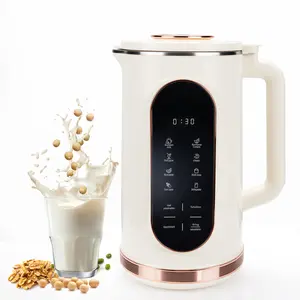 8-in-1 Multifunctional Automatic Nut Milk Machine&Coffee Maker, 48oz/1.5L Auto Self-Cleaning, Delay Start, Keep Warm, Boil Water – Stainless Steel,White
