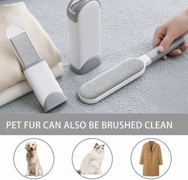 Electrostatic Pet Hair Remover Brush - Reusable Double Sided Lint Roller for Furniture, Couch, Carpet & Clothes & Sofa- Self-Cleaning Lint Brush