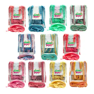 Sour Ribbons Belts - 1 Pack Flavored Sour Candy Strips  Belt Ribbons, Deliciously Sour, Fresh & Chewy Candy Belts, Vegan Candies Snack Bonbon