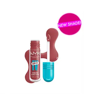 Lip I.V. Hydrating Lip Gloss Serum + Stain, 12HR Lightweight Hydration with Magnesium, Vitamin B12 & Coconut Water, NYX Professional Makeup