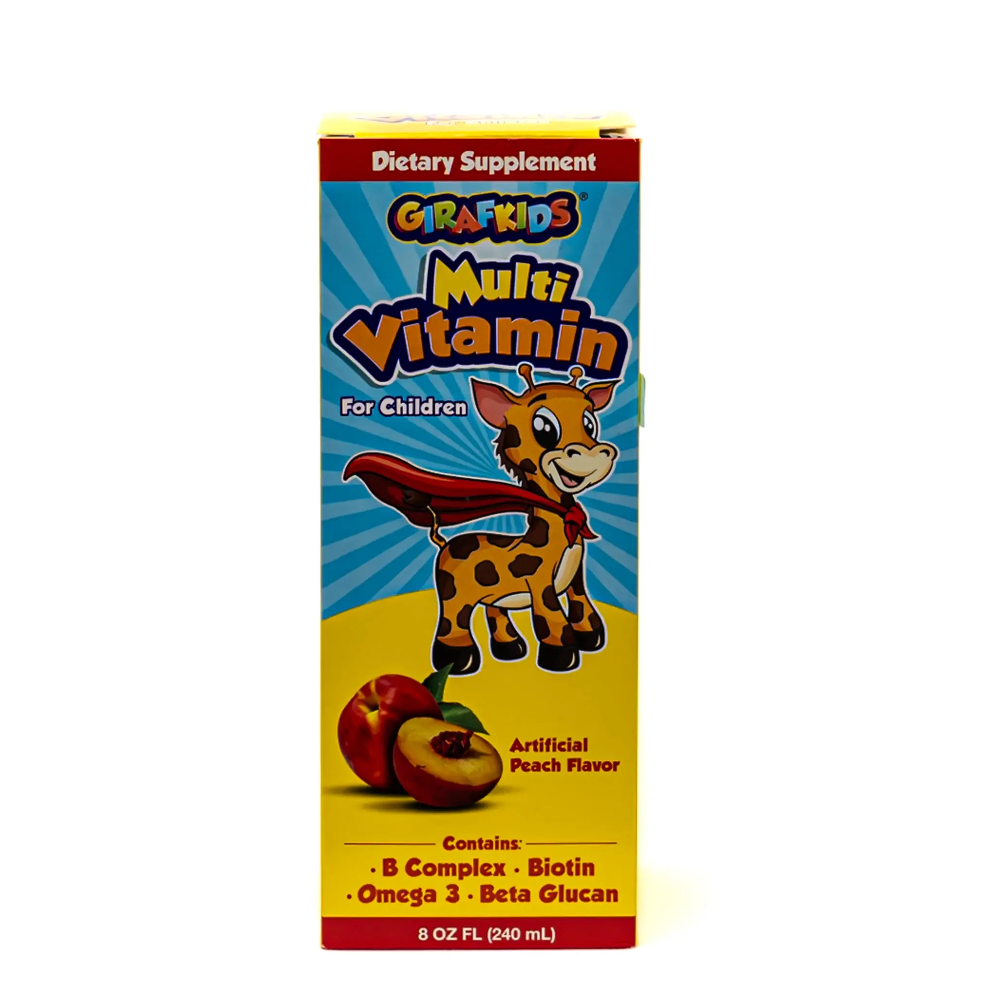 Giraf Dietary Multivitamin Liquid Supplement - B Complex, Nutrient-Rich Daily Healthcare, Immunity Boost, 240 mL (Includes Antioxidants, B12, Immune, Minerals, Multi-Ingredient Variants), Antioxidants Vitamins Supplements, B12 Vitamins Supplements