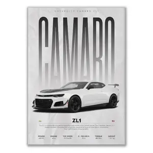 White Sports Car Canvas Wall Art, Modern Automotive Poster Print, Minimalist Car Room Decor, Unframed or Framed Canvas Poster