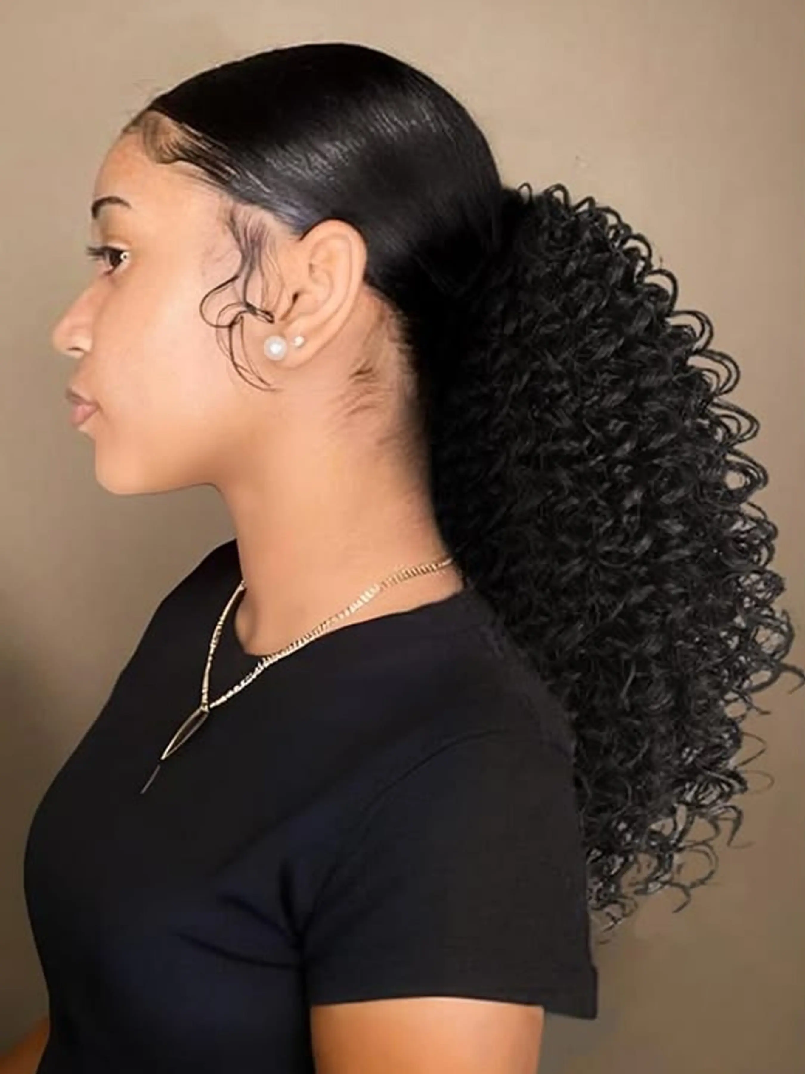 10 Inch Short Kinky Drawstring Ponytail Extensions Soft Curly, Synthetic Ponytail Extension for Women, Natural Fluffy Hairpiece, Synthetic Hairpieces for Daily Use