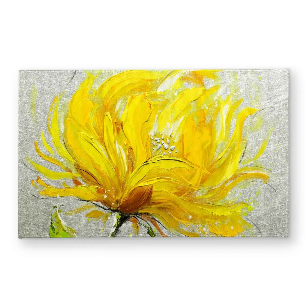 Begin Home Decor CODM2134FCD8RX 21 x 34 in. Yellow Fluffy Flower Door Mat - Indoor & Outdoor Home Decor