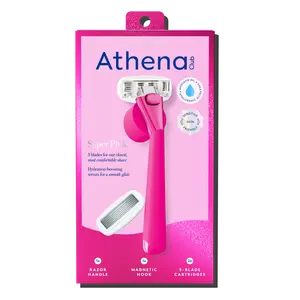 Athena Club Razor Kit | Smooth for Spring | Hyaluronic Acid Serum Hydrating, Best Razor for Women, Moisturizing Body Care