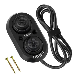 Black Push Button Boat Tilt Trim Switch for Fishing Boats Yachts Ships