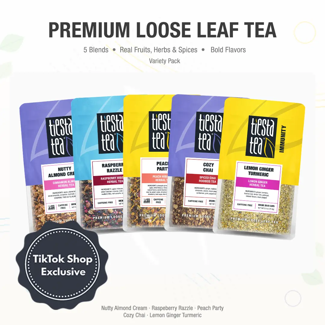 Loose Leaf Tea Bundle, 5 Flavor Variety Pack for Tea Lovers | Tiesta Tea