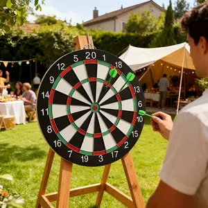 17-Inch Dart Board Set with 6 Darts, Durable EVA Material, Suitable for Indoor/Outdoor Use, Ideal for Family Gatherings & Casual Games