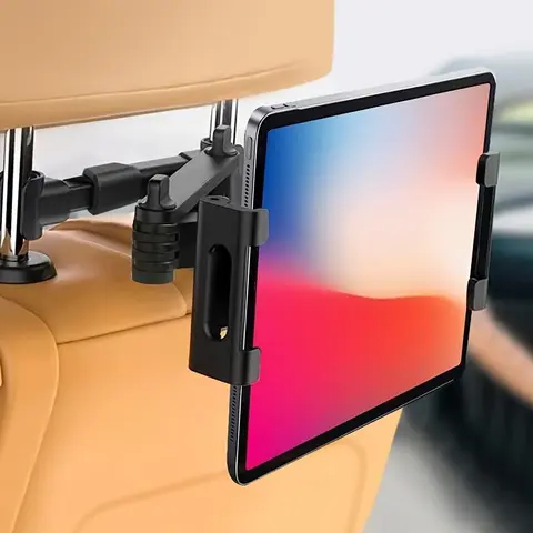 Car Headrest Cellphone Holder Stand - Seat Back Mobile Stand, iPad iPhone Holder, Compact Practical Design, Secure Hold, Easy Installation, Convenient Storage, Driving Accessory